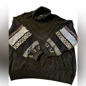 Desigual Black Ribbed Sweater